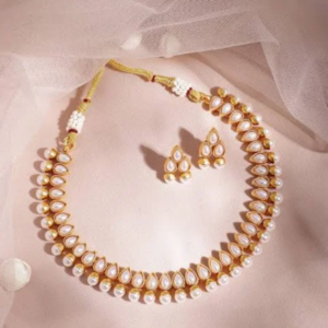 Buy white pearl necklace set online